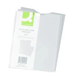 Image of Q-Connect Card Holder Polypropylene A6 Pack of 100 KF01949