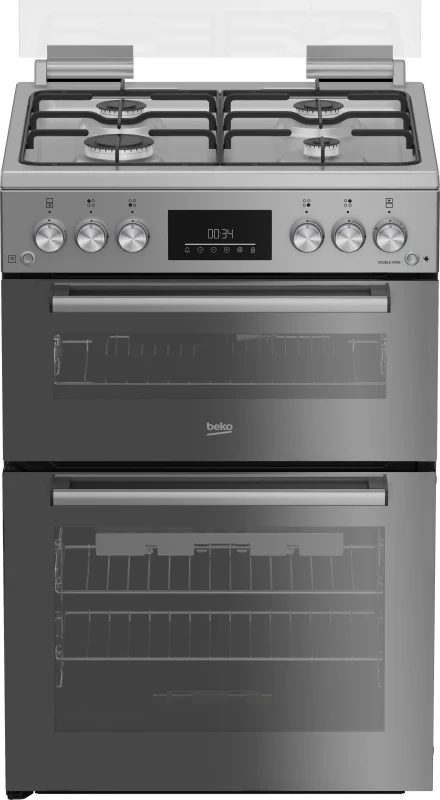 Image of Beko FDG6272TCSM 60cm wide Single Oven Gas Cooker - Mirror Silver - A/A+ Rated
