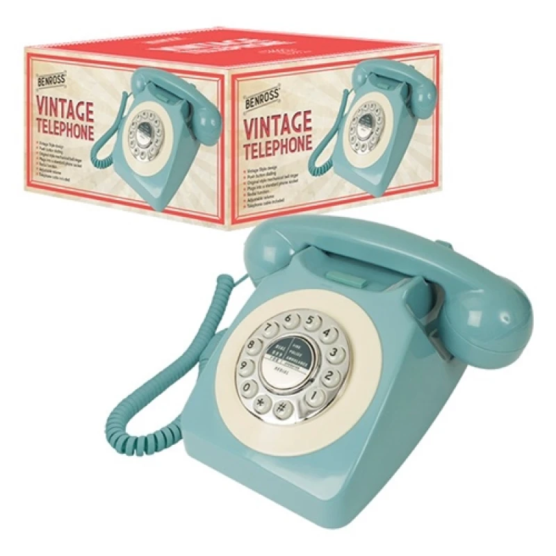 Image of Benross Retro Blue Telephone