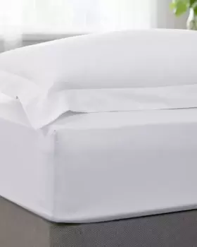Image of Cotton Traders 200 Thread Count Percale Fitted Sheet in White