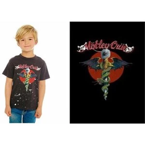 Image of Motley Crue - Feelgood Red Circle Kids 7 - 8 Years T-Shirt - Black