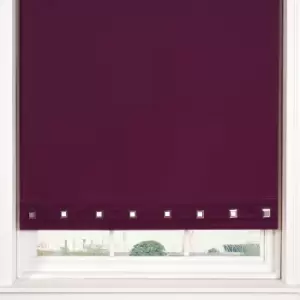 Image of Square Eyelet Aubergine Roller Blind Purple