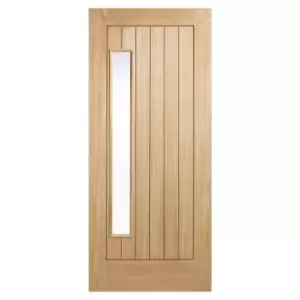 Image of Newbury External Glazed Unfinished Oak 1 Lite Door - 762 x 1981mm