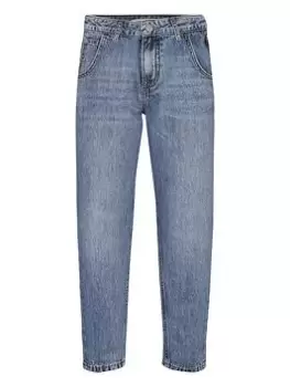 Image of Calvin Klein Jeans Girls Barrel Jeans - Washed Blue, Washed Blue, Size Age: 8 Years, Women