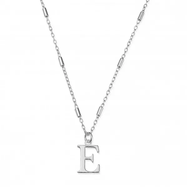 Image of ChloBo Iconic Initial E Silver Necklace SNCC4040E