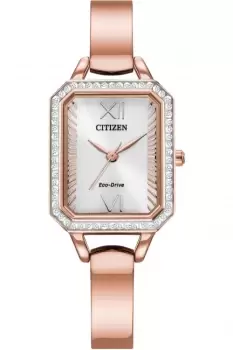 Image of Ladies Citizen Eco-Drive Crystal Case Watch EM0983-51A