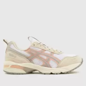 Image of ASICS Gel-1090v2 Trainers In White & Beige