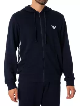 Image of Lounge Chest Logo Zip Hoodie