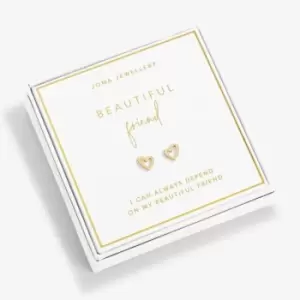 Image of Beautifully Boxed Beautiful Friend Gold Box Earrings 6234