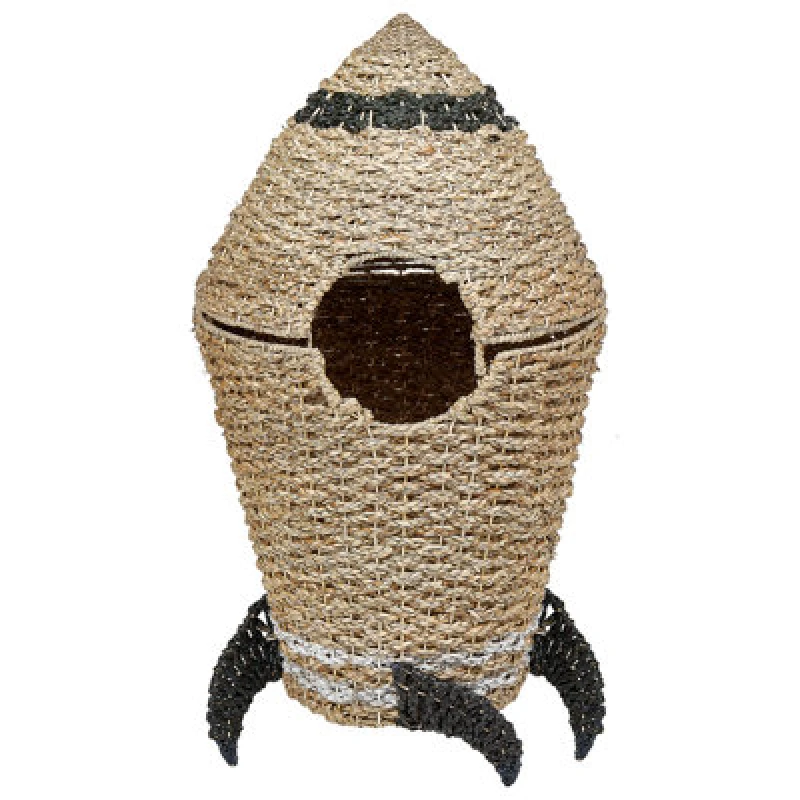 Image of Beliani Kids Basket Rocket Paarl Seagrass Natural