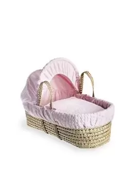 Image of Clair De Lune Marshmallow Palm Moses Basket - Pink
