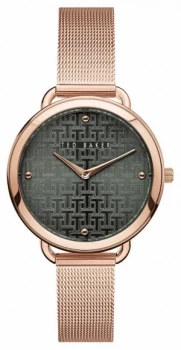 Image of Ted Baker Womens Hettie Rose Gold Mesh Bracelet Watch