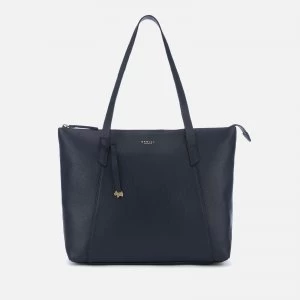 Image of Radley Womens Wood Street Large Zip Top Tote Bag - Ink