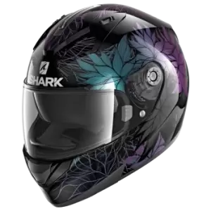 Image of SHARK RIDILL 1.2 NELUM BLACK GLITTER BLACK FULL FACE HELMET XS