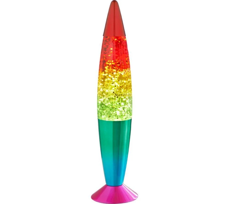 Image of GLOBAL GIZMOS 48639 16" Glitter Lamp - Rainbow 5025301486396