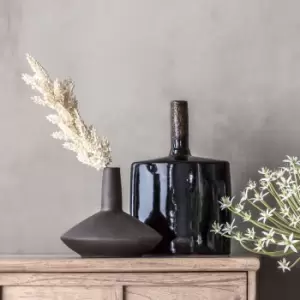 Image of Crossland Grove Casoli Bud Vase Matt Umber 200X200X175Mm Borwn