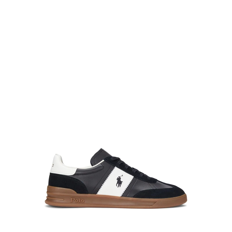 Image of Polo Ralph Lauren Heritage Aera Trainers - Black 7