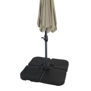 Image of Charles Bentley 4 Piece Parasol Base - Black