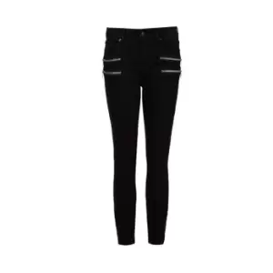 Image of AllSaints AllSaints Miller Zip Jeans Womens - Black