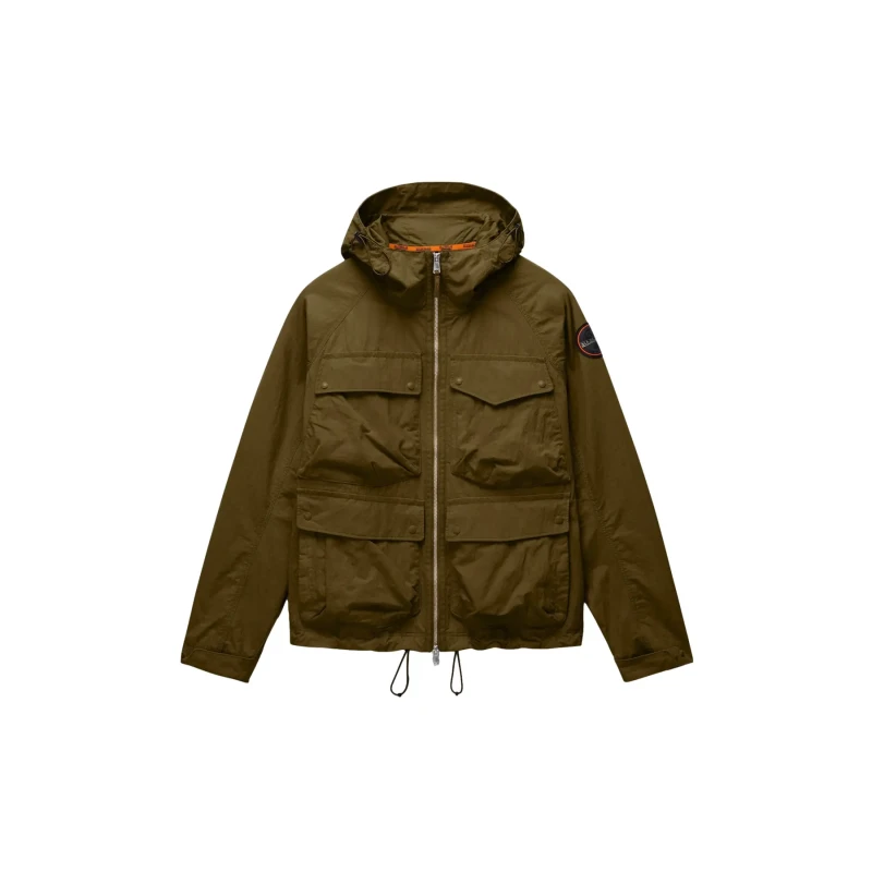 Image of Cotton jacket Napapijri Rivalto Vert Male L