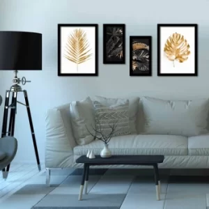 Image of 4P3040SCT019 Multicolor Decorative Framed MDF Painting (4 Pieces)