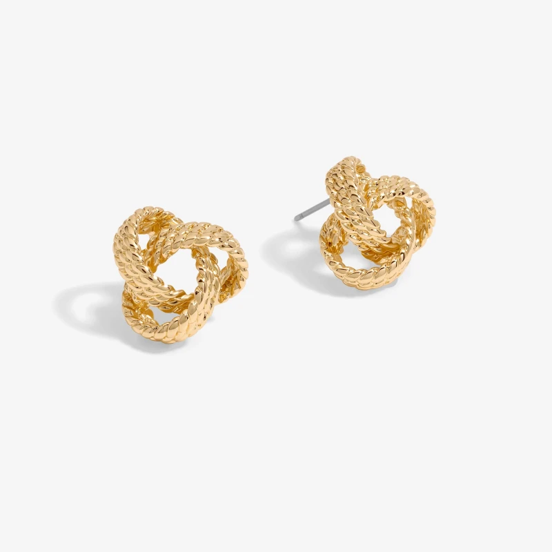 Image of Mood Textured Knot Stud Earrings Multi female