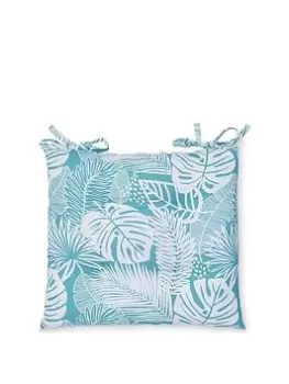 Image of Catherine Lansfield Tropical Birds Indoor/ Outdoor Pack Of 2 Seat Pads Teal