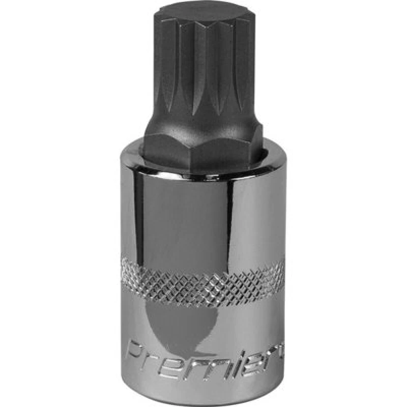 Image of Loops M16 Forged Spline Socket Bit - 1/2" Square Drive - Chrome Vanadium Wrench Socket Multi