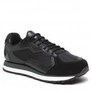 Image of Armani Exchange Contrast Sole Runner Trainers Black Size 8 Men