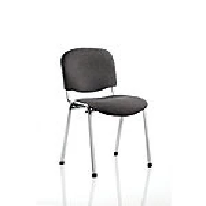 Image of Stacking Chair ISO Chrome Frame Charcoal Fabric 4 Pieces