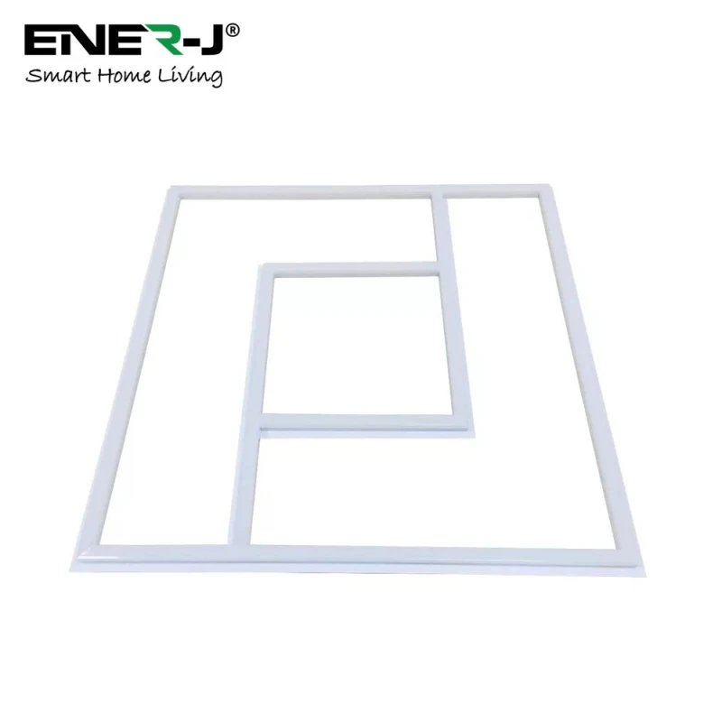 Image of ENER-J 600x600mm LED Panel Light with PD Design 40W, Cool White, Frame Border Pack of 2 in White White Unisex