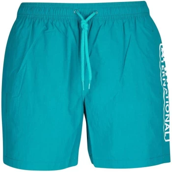 Image of Barbour International Large Logo Swim Shorts - Green