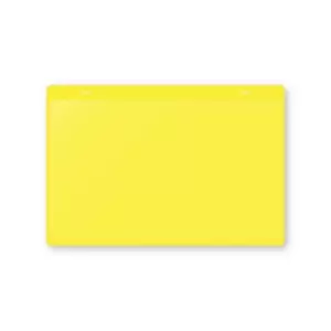 Image of Document pouches, self adhesive, A5 landscape, pack of 10, yellow