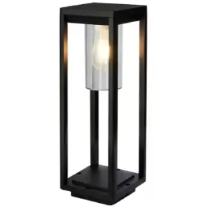Image of Searchlight 1Lt Outdoor Post - 450mm, Black With Clear Diffuser