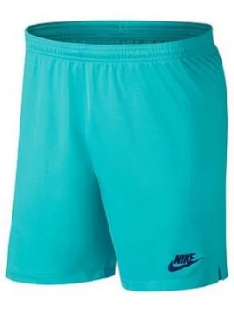 Image of Boys, Nike Barcelona Third Shorts - Turquoise, Navy, Size 2XL