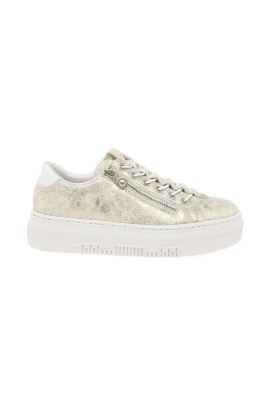 Image of Rieker 'Fascinate' Trainers Gold