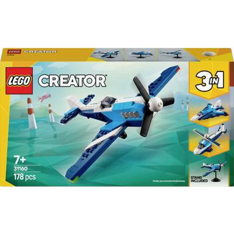 Image of LEGO LEGO Creator 3in1 Aircraft: Race Plane Toy for Kids 31160