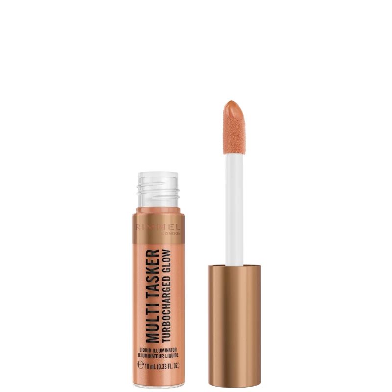 Image of Rimmel Multi Tasker Turbocharged Glow Liquid Illuminator 10ml (Various Shades) - 007 Spilling the Tea