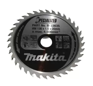 Image of Makita B-33635 circular saw blade 13.6cm