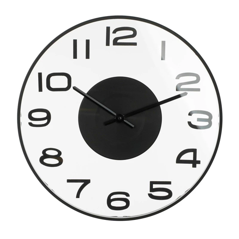 Image of Mica Henny wall clock Black unisex w4,5xd40cm