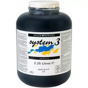 Image of System 3 Acrylic Paint Mars Black 2.25L - Daler Rowney