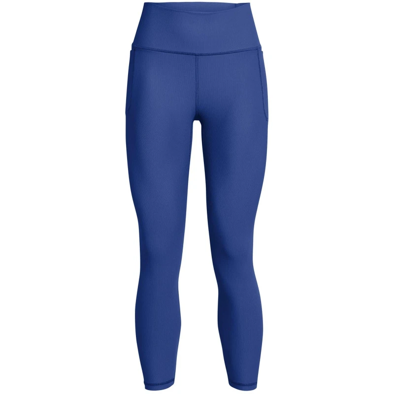 Image of Under Armour Womens Meridian Rib Performance Gym Leggings Blue female 8 (XS)