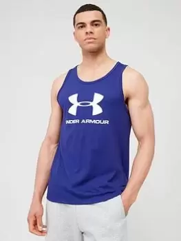 Image of Under Armour Training Sportstyle Logo Tank Top - Blue Size M, Men