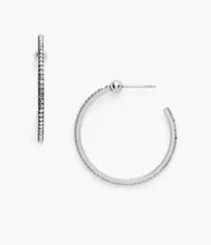 Image of Fossil Women Textured Stainless Steel Hoops