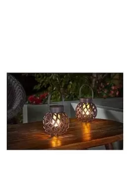 Image of Smart Solar Cool Flame Solar Festival Lantern, Pack Of 2