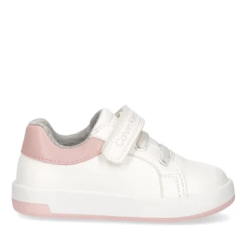 Image of Calvin Klein Jeans Infants Low Top Court Trainers - White