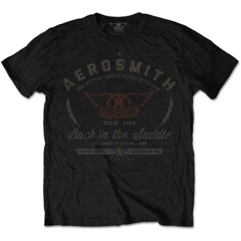 Image of Aerosmith - Back in the Saddle Unisex Medium T-Shirt - Black