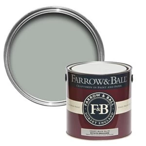 Image of Farrow & Ball Estate Light blue No. 22 Matt Emulsion Paint 2.5L