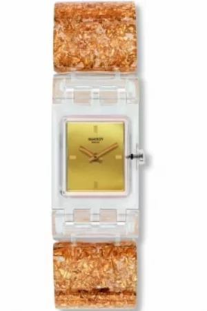 Image of Ladies Swatch Lady Square -Golden Jewel L Watch SUBK159A