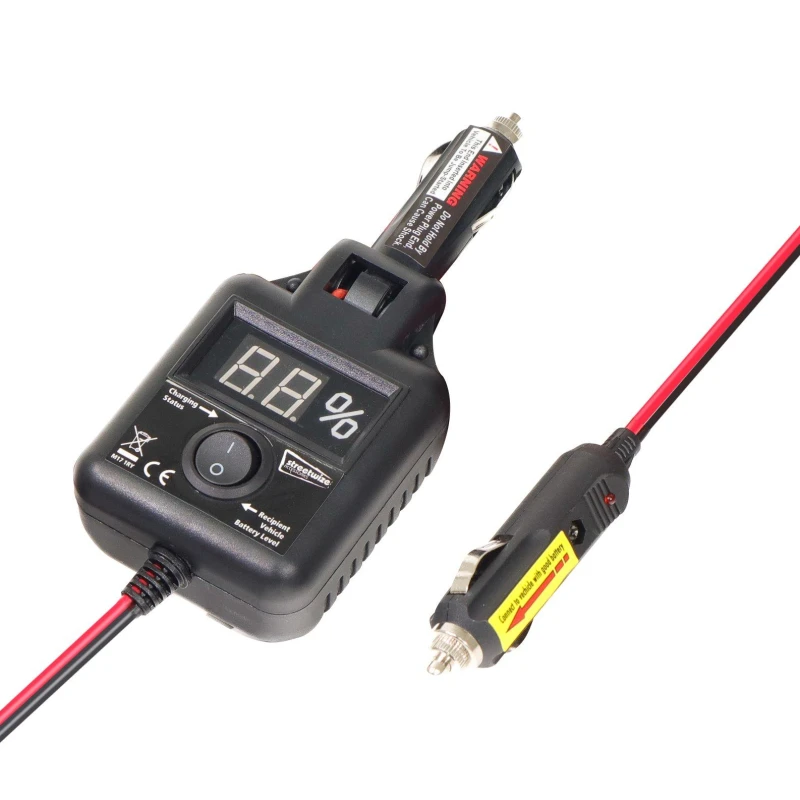 Image of Streetwize 12V Car-to-Car Charger/Jumpstart Plug Set Black unisex One Size